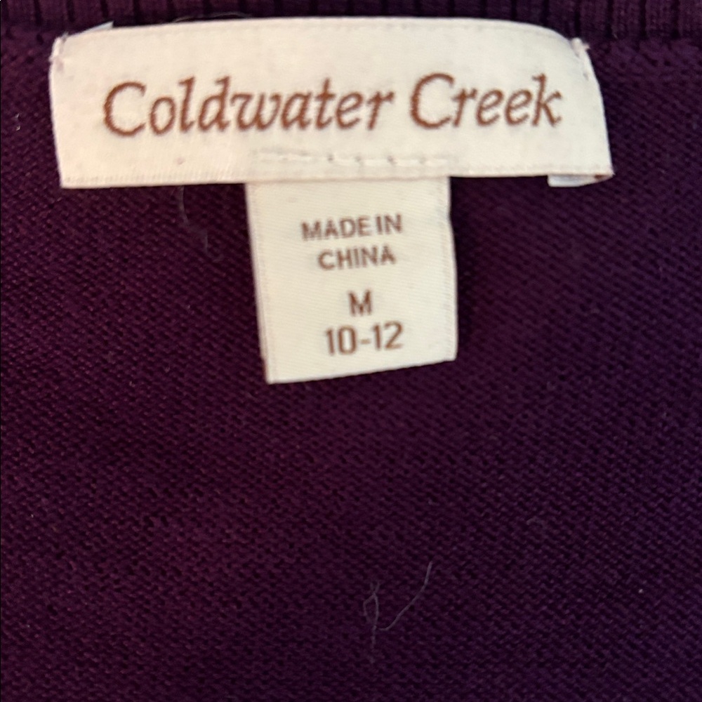 Coldwater Creek Deep Purple Knit Cardigan - Picture 4 of 7